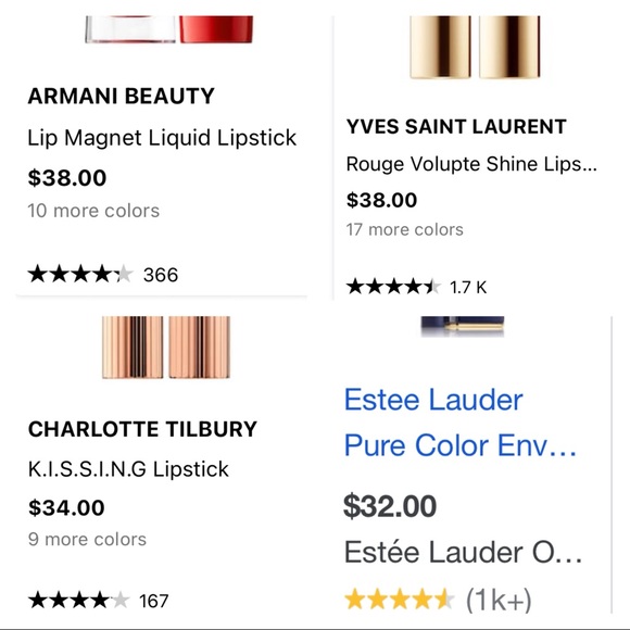 Armani YSL Estée Lauder Lipsticks - Picture 5 of 7